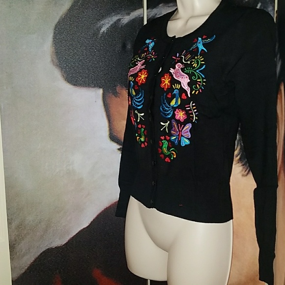 Banjo & Cake Rabbit Peacock Bird Cardigan - Picture 3 of 8